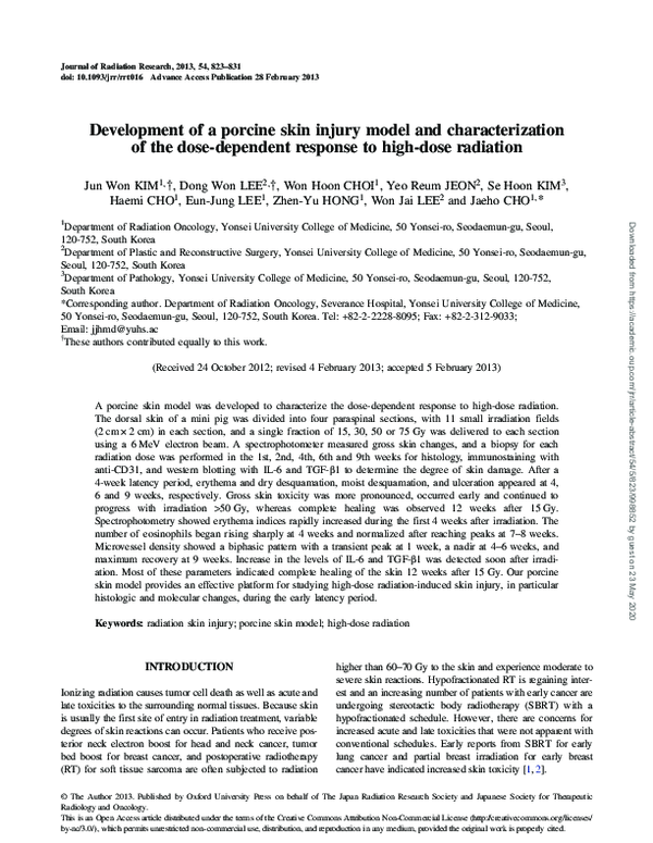 (PDF) Development of a porcine skin injury model and characterization ...