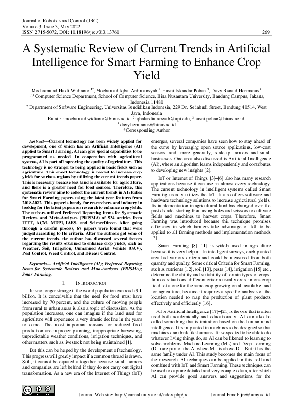 (PDF) A Systematic Review of Current Trends in Artificial Intelligence ...