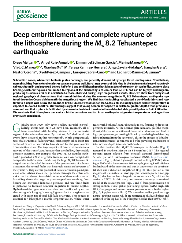 (PDF) Deep embrittlement and complete rupture of the lithosphere during ...