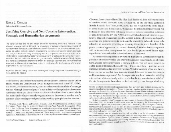 Humanitarian intervention debate picture