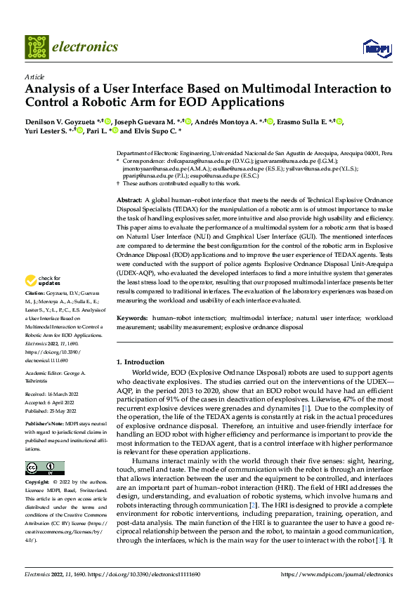 (PDF) Analysis of a User Interface Based on Multimodal Interaction to ...