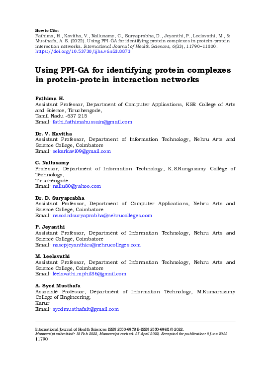 (PDF) Using PPI-GA for identifying protein complexes in protein-protein ...