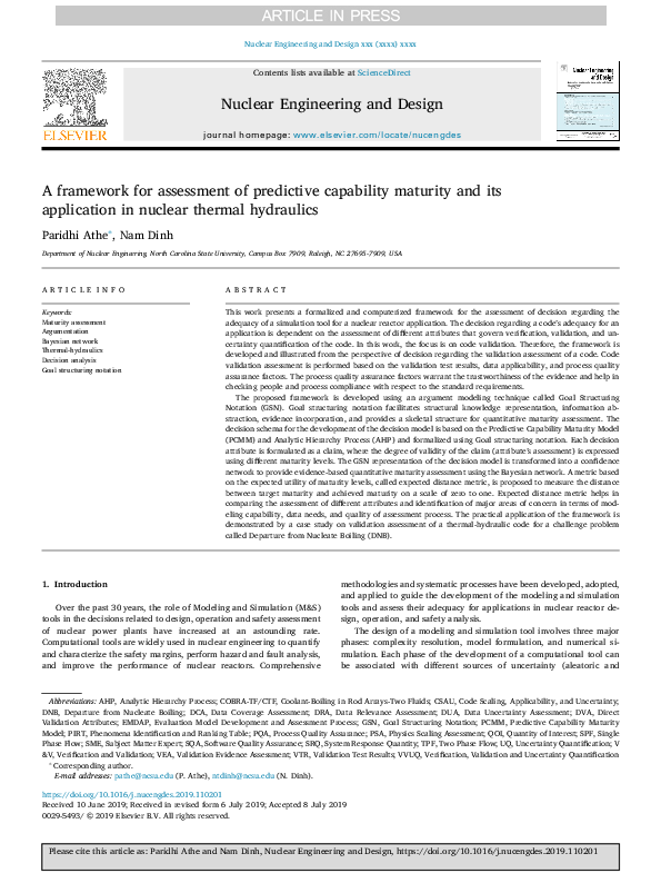 (PDF) A framework for assessment of predictive capability maturity and ...