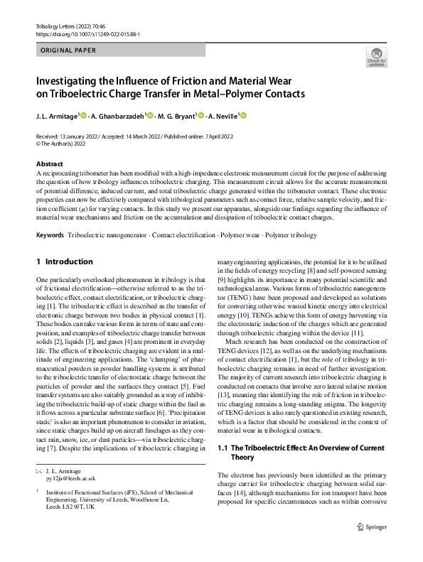 (PDF) Investigating the Influence of Friction and Material Wear on ...