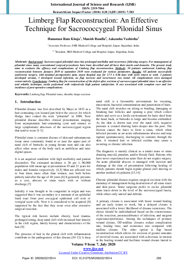 (PDF) Limberg Flap Reconstruction: An Effective Technique for ...