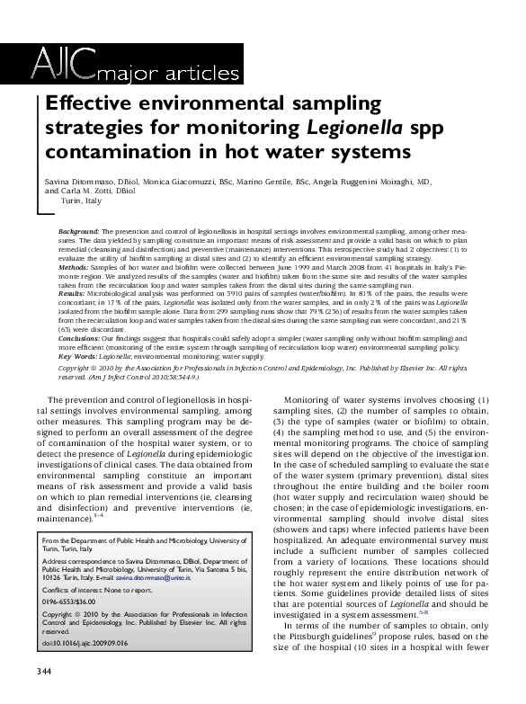 (PDF) Effective environmental sampling strategies for monitoring ...