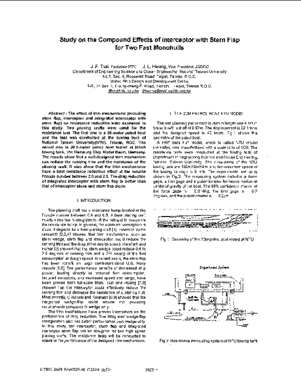 (PDF) Study on the compound effects of interceptor with stern flap for ...