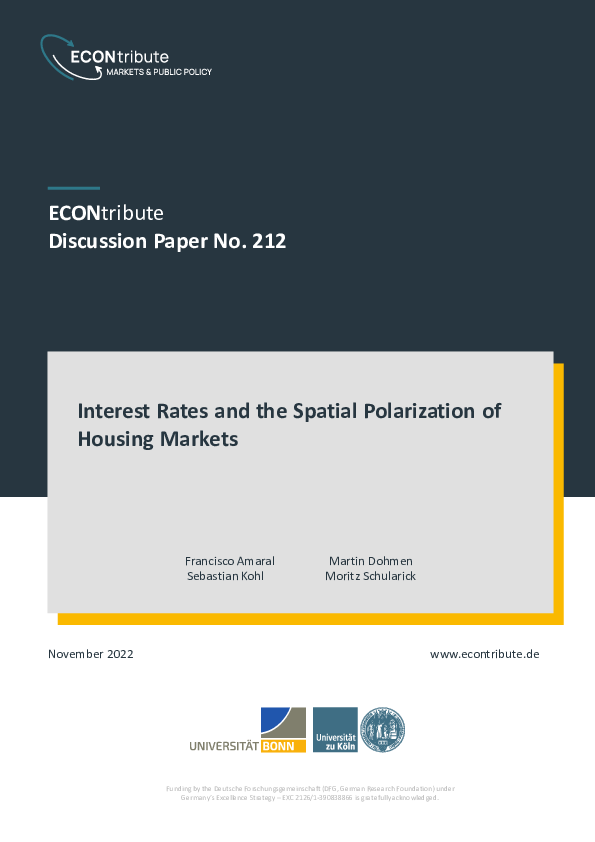 (PDF) Interest rates and the spatial polarization of housing markets