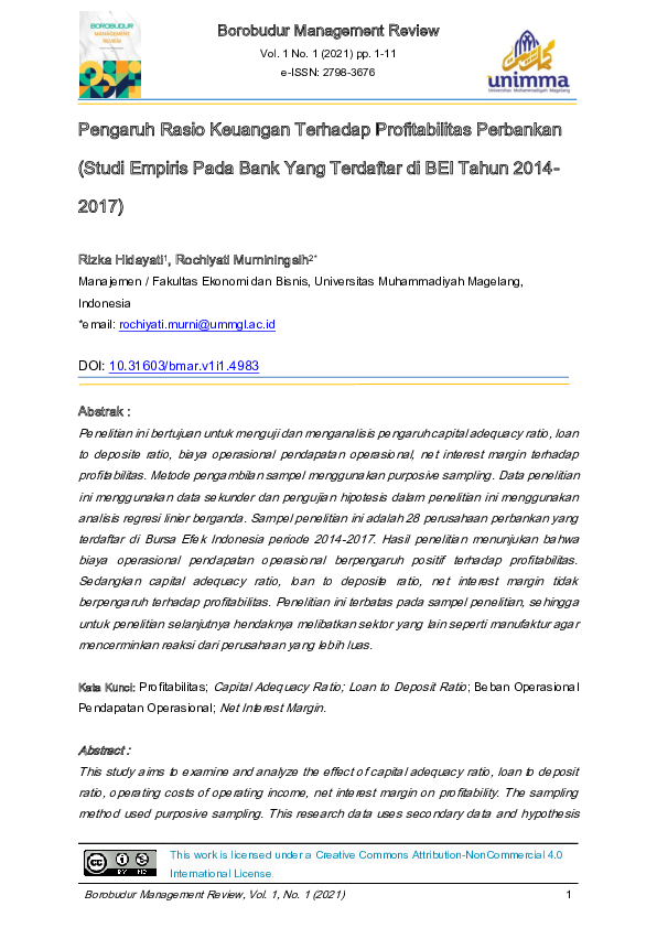 (PDF) The Effect of Financial Ratios on Banking Profitability ...