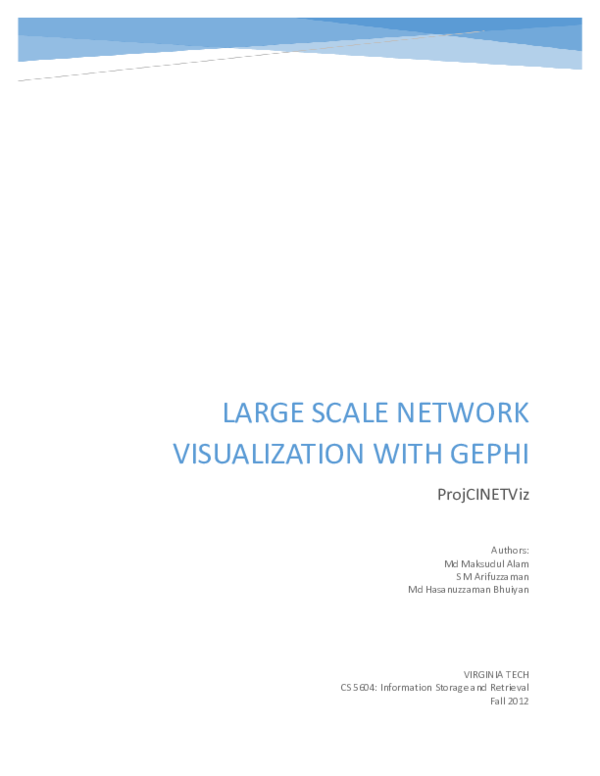 (PDF) Large scale network visualization with gephi