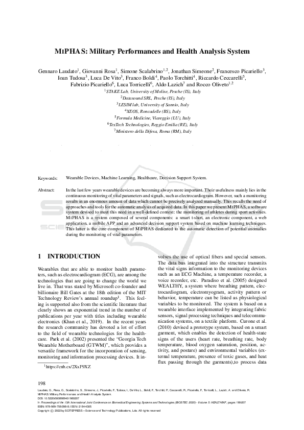 (PDF) MIPHAS: Military Performances and Health Analysis System