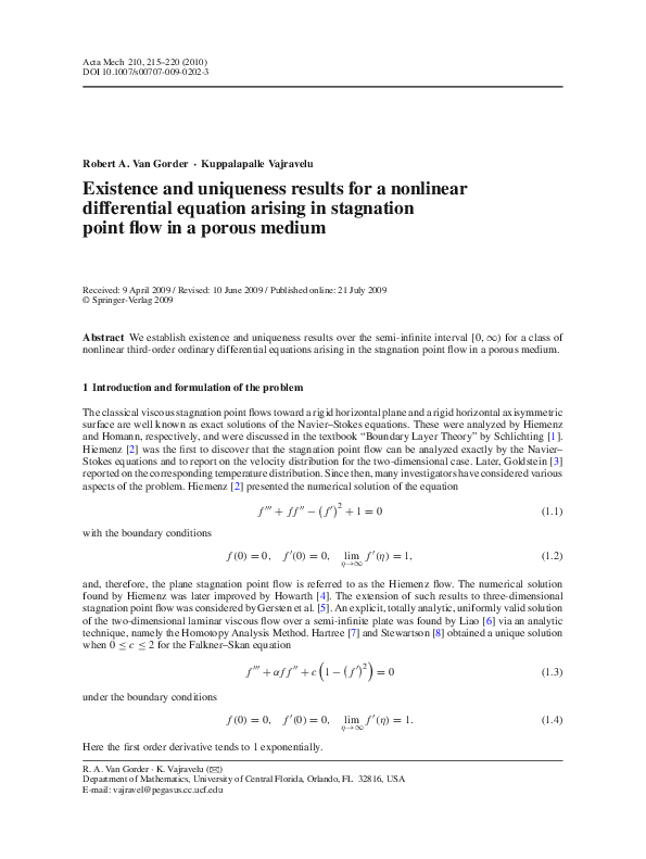 (PDF) Existence and uniqueness results for a nonlinear differential ...