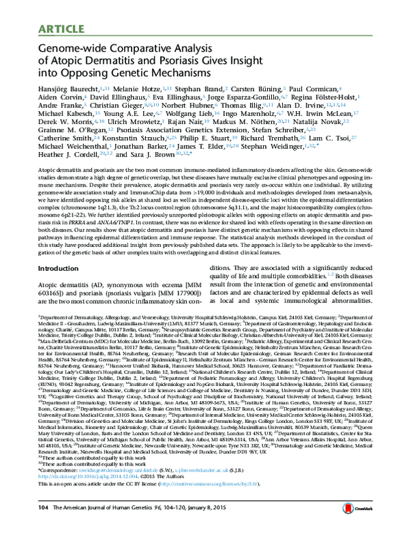(PDF) Genome-wide Comparative Analysis of Atopic Dermatitis and ...