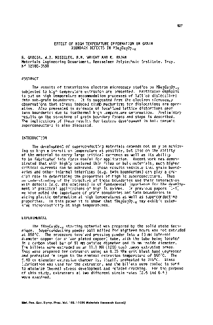 (PDF) Effect of High Temperature Deformation on Grain Boundary Defects ...