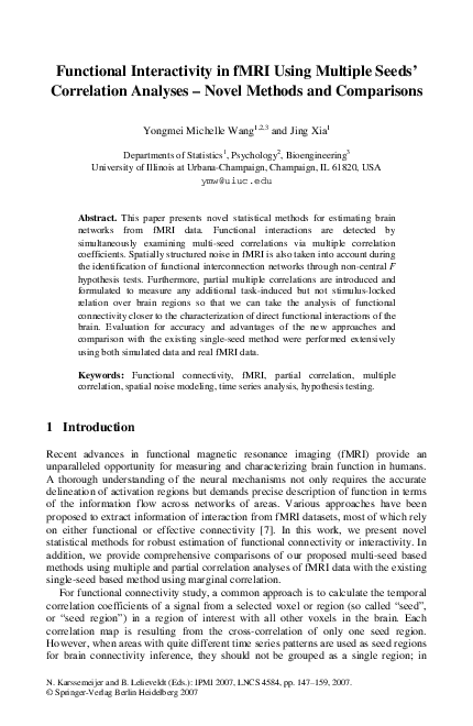 (PDF) Functional Interactivity in fMRI Using Multiple Seeds ...