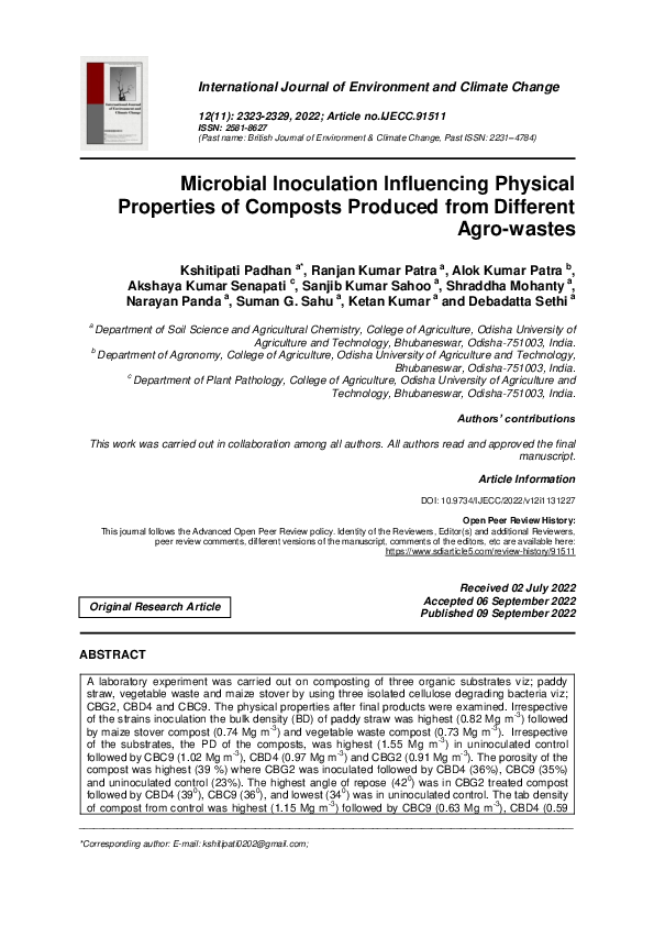 (PDF) Microbial Inoculation Influencing Physical Properties of Composts ...