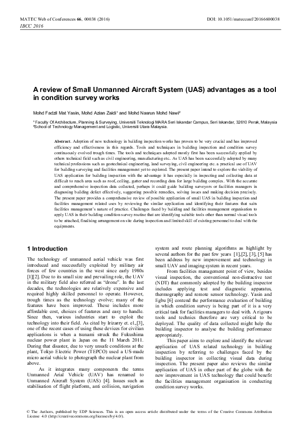 (PDF) A review of Small Unmanned Aircraft System (UAS) advantages as a ...