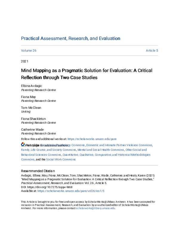 (PDF) Mind Mapping as a Pragmatic Solution for Evaluation: A Critical ...