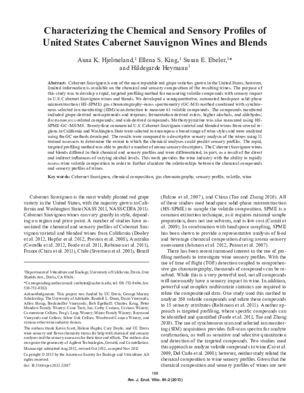 (PDF) Characterizing the Chemical and Sensory Profiles of United States ...