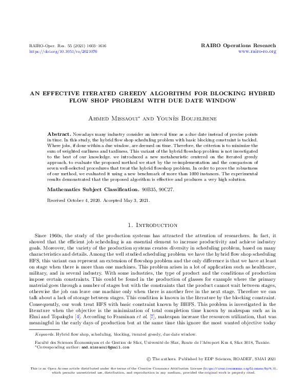 (PDF) An effective iterated greedy algorithm for blocking hybrid flow ...