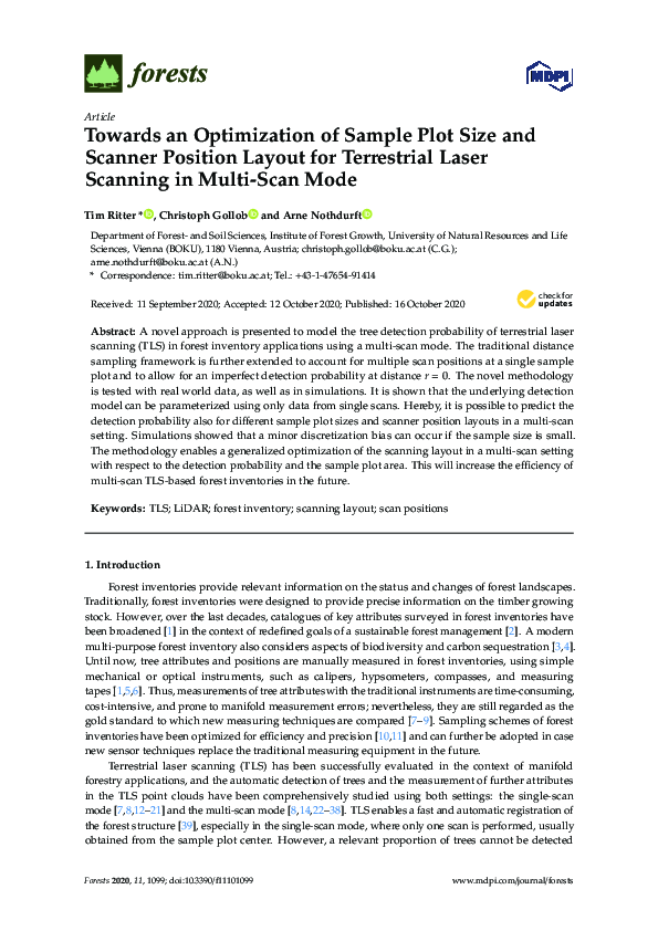 (PDF) Towards an Optimization of Sample Plot Size and Scanner Position ...