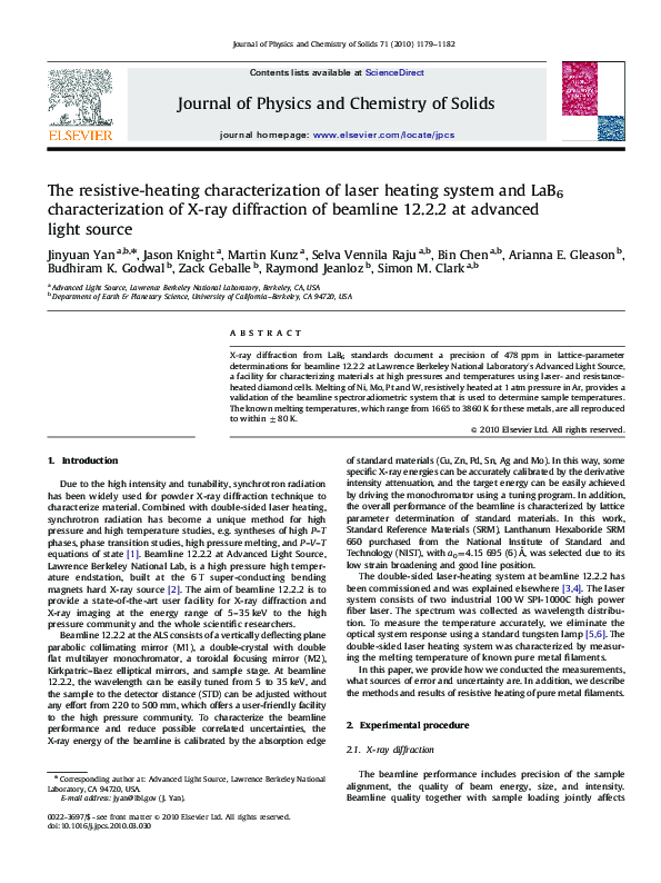 (PDF) The resistive-heating characterization of laser heating system ...