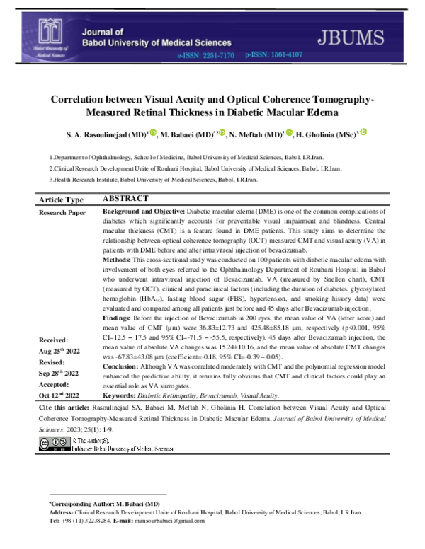 (PDF) Correlation between Visual Acuity and Optical Coherence ...