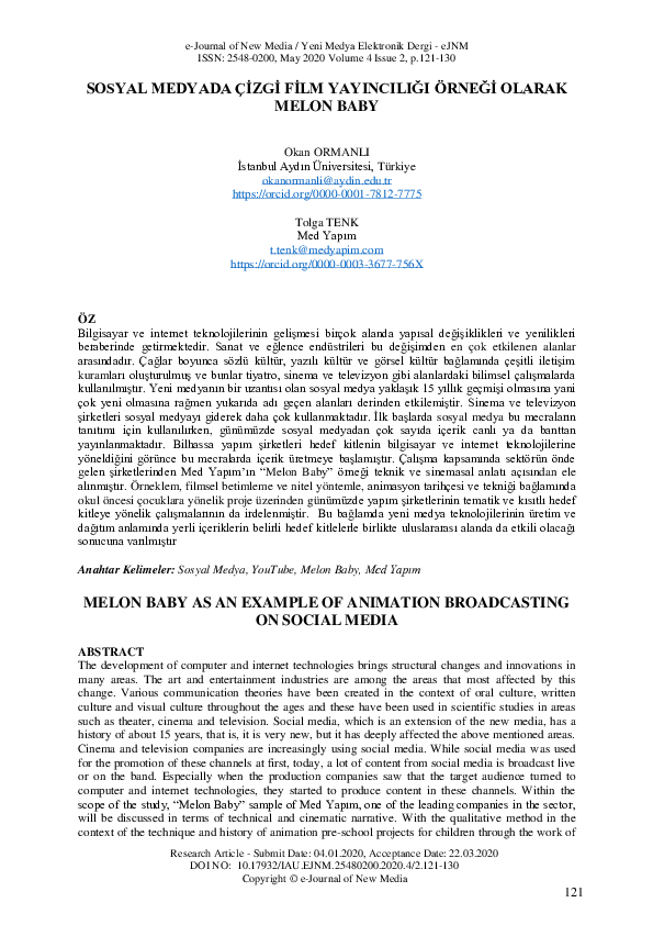 (PDF) Melon Baby as an Example of Animation Broadcasting on Social