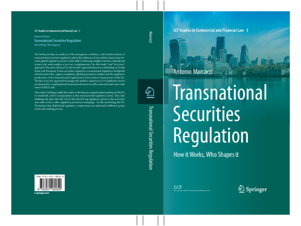 (PDF) Transnational Securities Regulation. How it Works, Who Shapes it