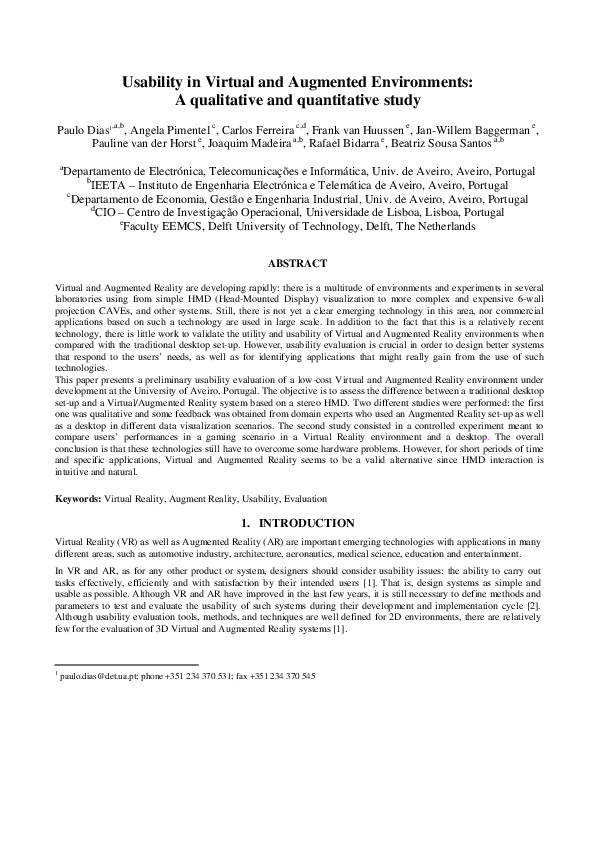 (PDF) Usability in virtual and augmented environments: a qualitative ...