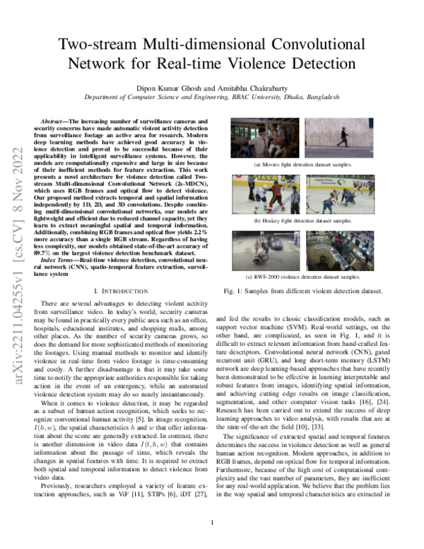 (PDF) Two-stream Multi-dimensional Convolutional Network for Real-time ...