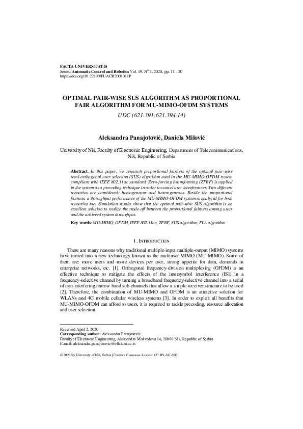 (PDF) Optimal Pair-Wise Sus Algorithm as Proportional Fair Algorithm ...