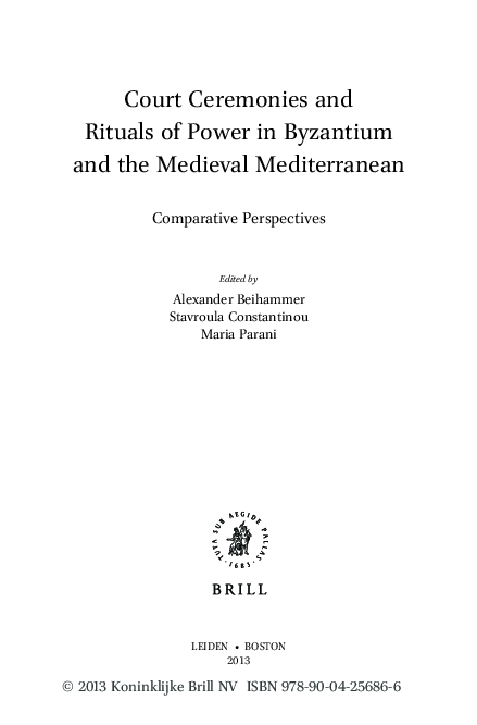 (PDF) Court Ceremonies and Rituals of Power in Byzantium and the ...