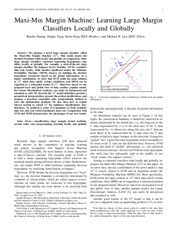 (PDF) Maxi–min margin machine: Learning large margin classifiers ...