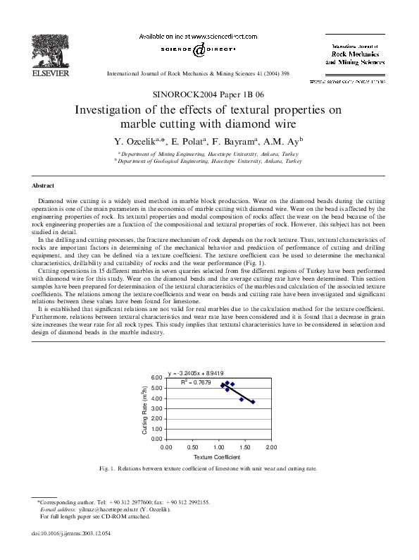 (PDF) Investigation of the effects of textural properties on marble ...