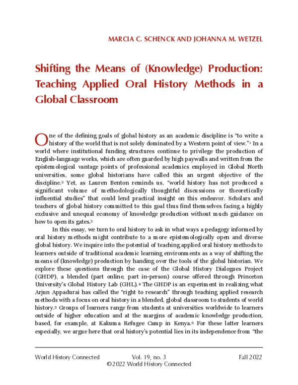 (PDF) Shifting the Means of (Knowledge) Production: Teaching Applied ...