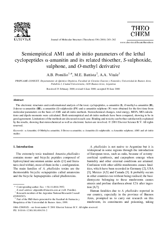 (PDF) Semiempirical AM1 and ab initio parameters of the lethal ...