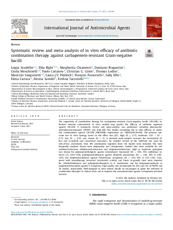 (PDF) Systematic review and meta-analysis of in vitro efficacy of ...