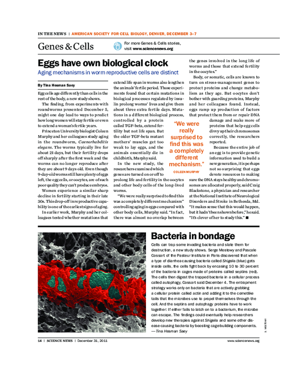 (PDF) Genes & cells Bacteria in bondage Tina Saey Academia.edu