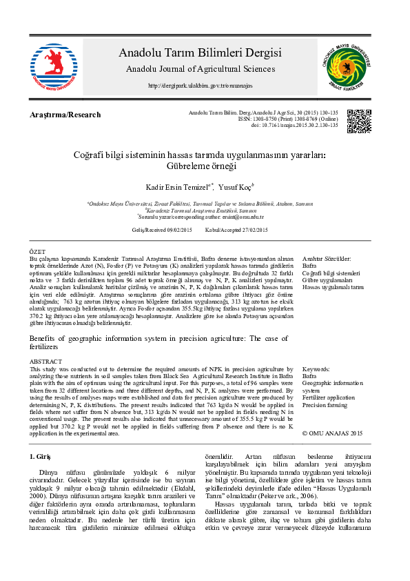(PDF) Benefits of geographic information system in precision ...