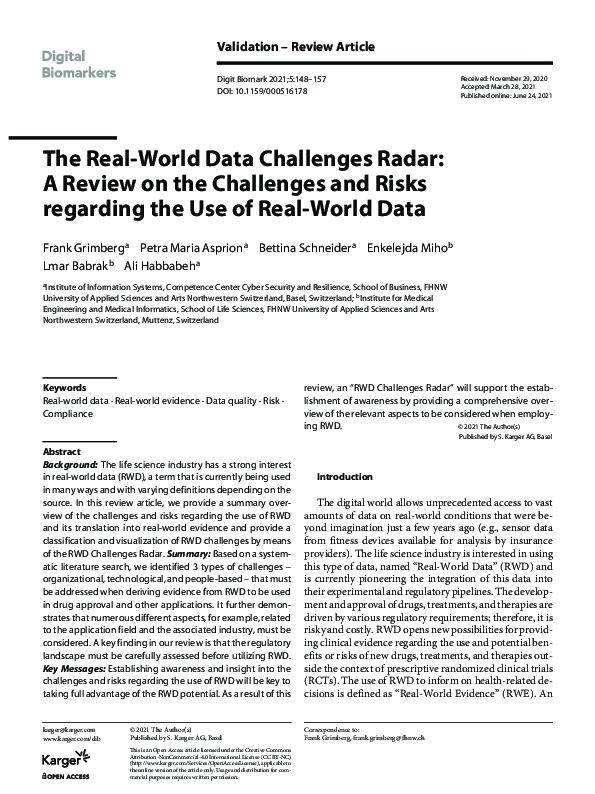 (PDF) The Real-World Data Challenges Radar: A Review on the Challenges ...