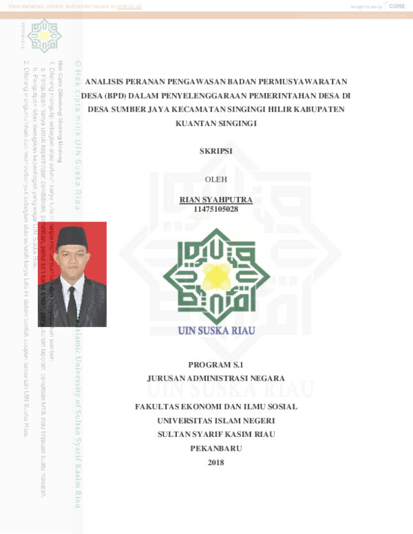 Mendagri: Peran Kunci BPD dalam Pengawasan Pemerintahan Desa