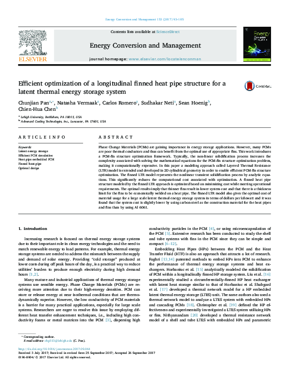 (PDF) Ffi Cient Optimization of a Longitudinal Fi Nned Heat Pipe ...