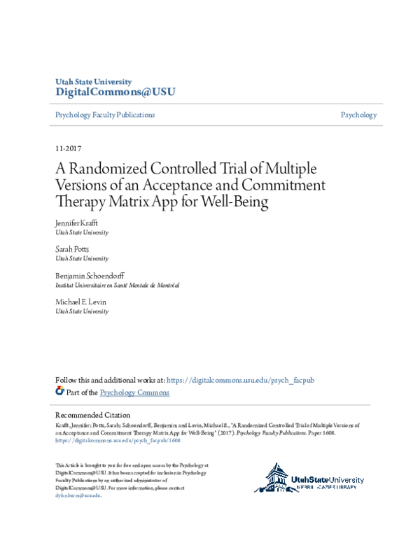 (PDF) A Randomized Controlled Trial of Multiple Versions of an ...