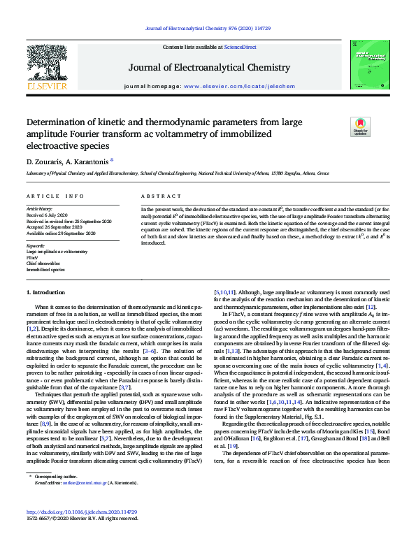 (PDF) Determination of kinetic and thermodynamic parameters that ...