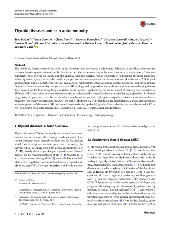 (PDF) Thyroid diseases and skin autoimmunity