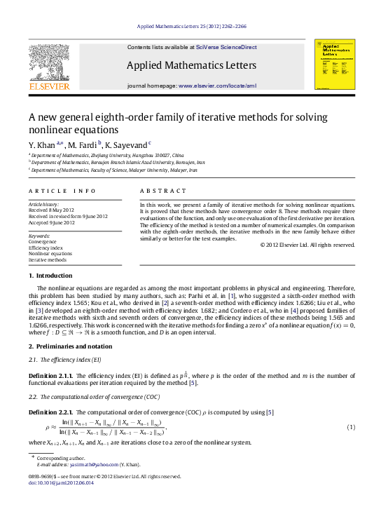 (PDF) A new general eighth-order family of iterative methods for ...