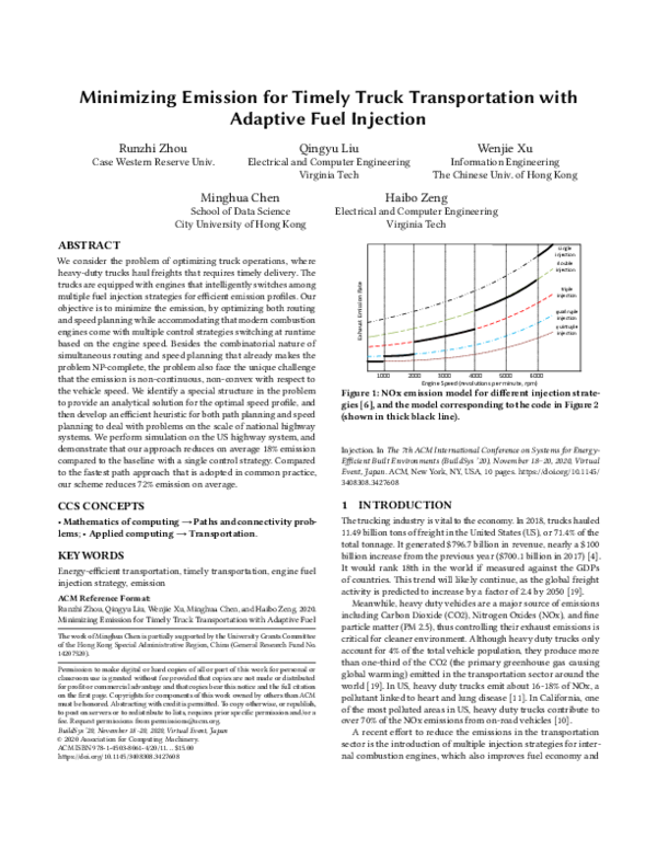 (PDF) Minimizing Emission for Timely Truck Transportation with Adaptive ...