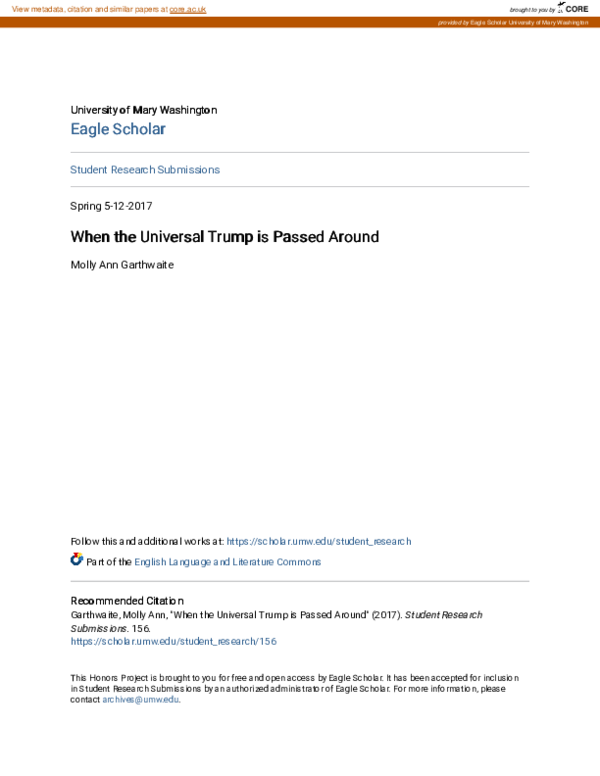 (PDF) When the Universal Trump is Passed Around