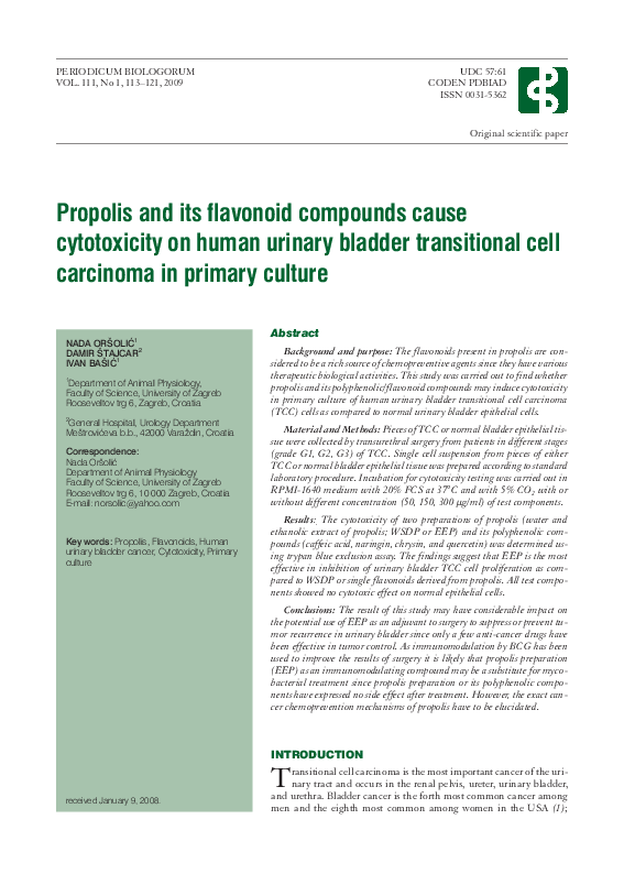 (PDF) Propolis and its flavonoid compounds cause cytotoxicity on human ...
